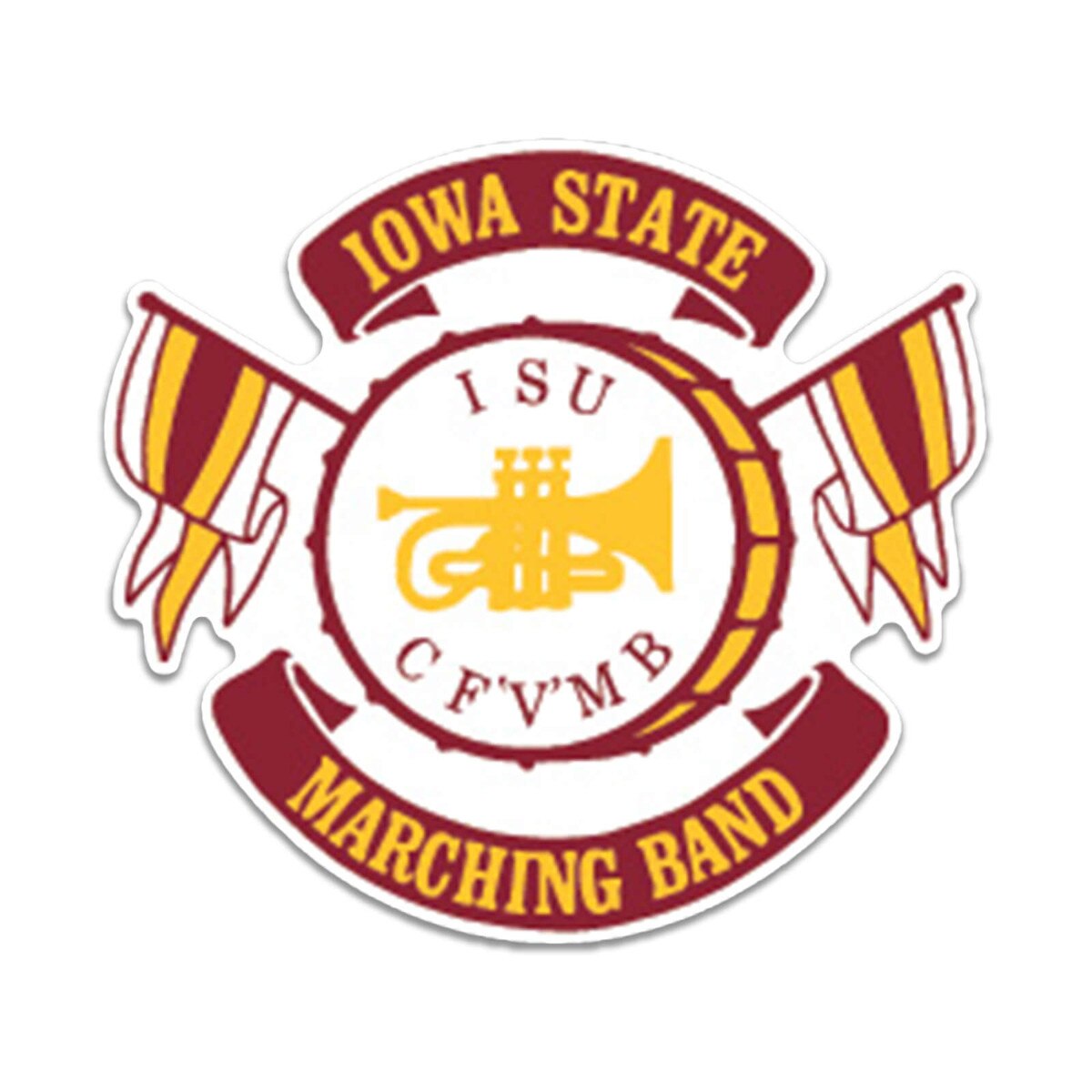 CMB Drum & Flag Rugged Sticker (3.25"x3")